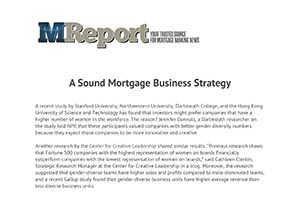 A Sound Mortgage Business Strategy